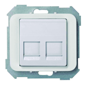SIMON 75589-60 S75 TAPA RJ 2 CONNECTORS BN.